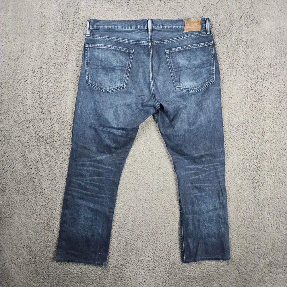 Polo Ralph Lauren Varick Slim Newton Indigo Jeans‎ Mens 36x29 Blue Denim